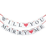 Will You Marry Me Bunting Banner for Wedding Engagement Parties 12.5x12.5cm