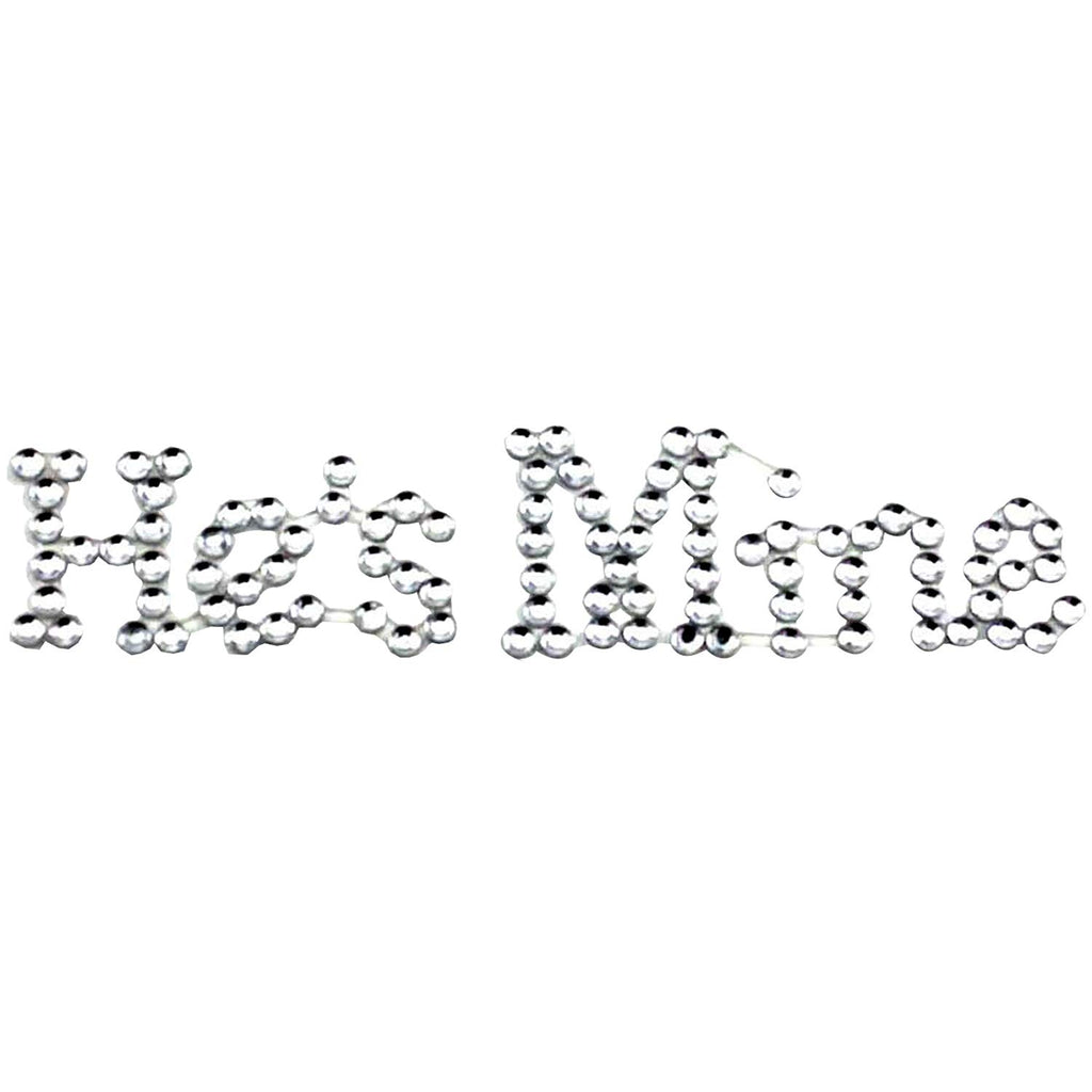 Fun Wedding Rhinestone Shoe Decals hes Mine Sticker