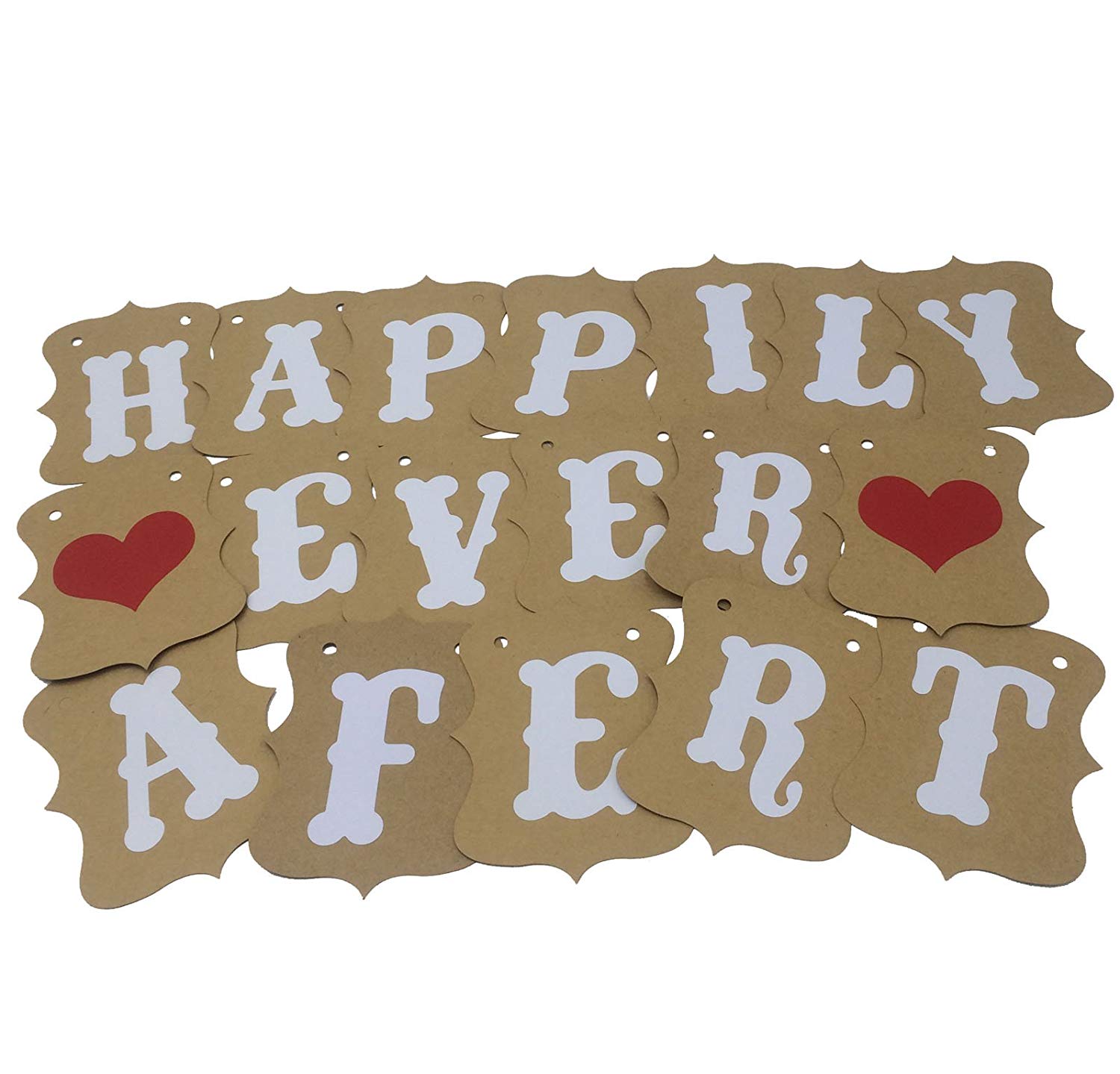 Happily Ever After Bunting Banner for Wedding Celebration Parties 11x15cm
