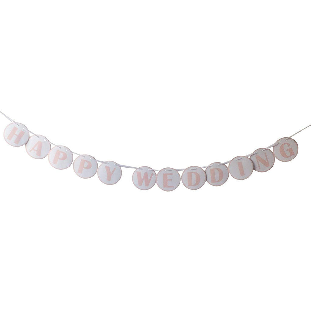 Happy Wedding Bunting Banner for Wedding Celebration Parties