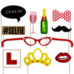 Hen Night Selfie Bachelorette Party Photo Booth Props 10 Count with Stick