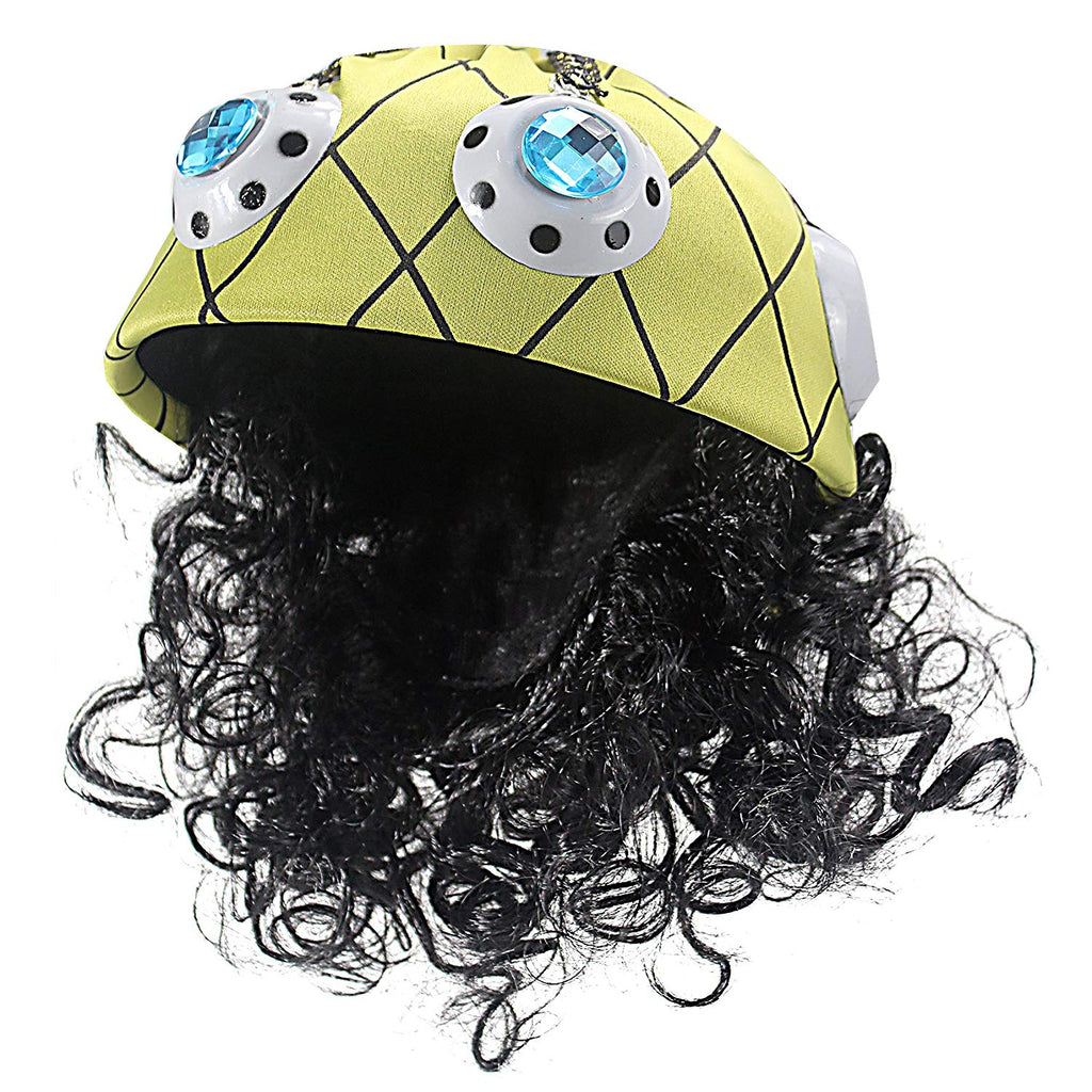 Comic Inspired Pirate Captain Hat with Curly Wig and Telescope