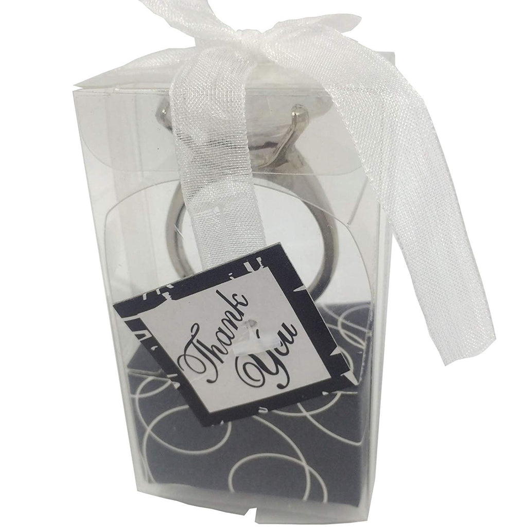 Wedding Large Sparkle Diamante Crystal Key Ring Thank You Favor Gift