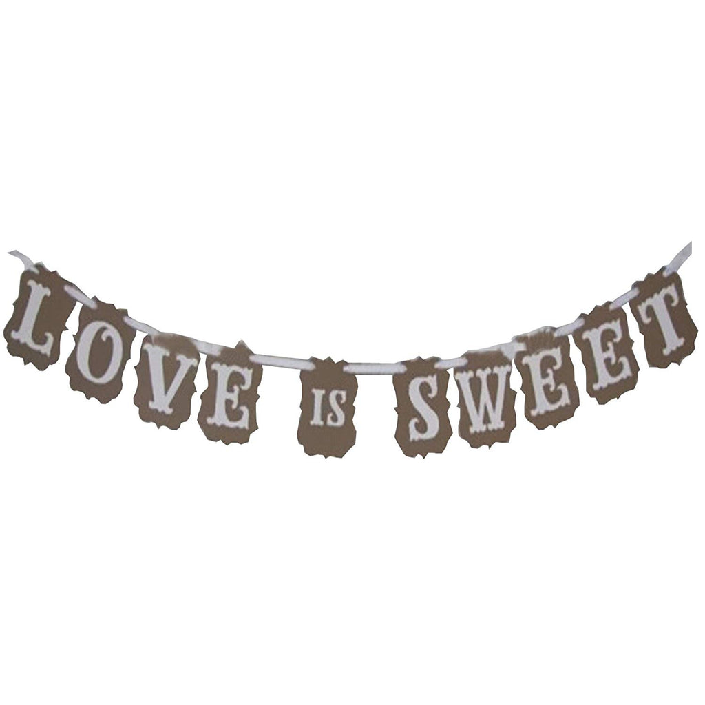 Love is Sweet Bunting Banner for Wedding Anniversary Parties 11x15cm
