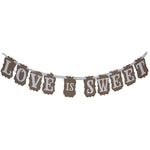Love is Sweet Bunting Banner for Wedding Anniversary Parties 11x15cm