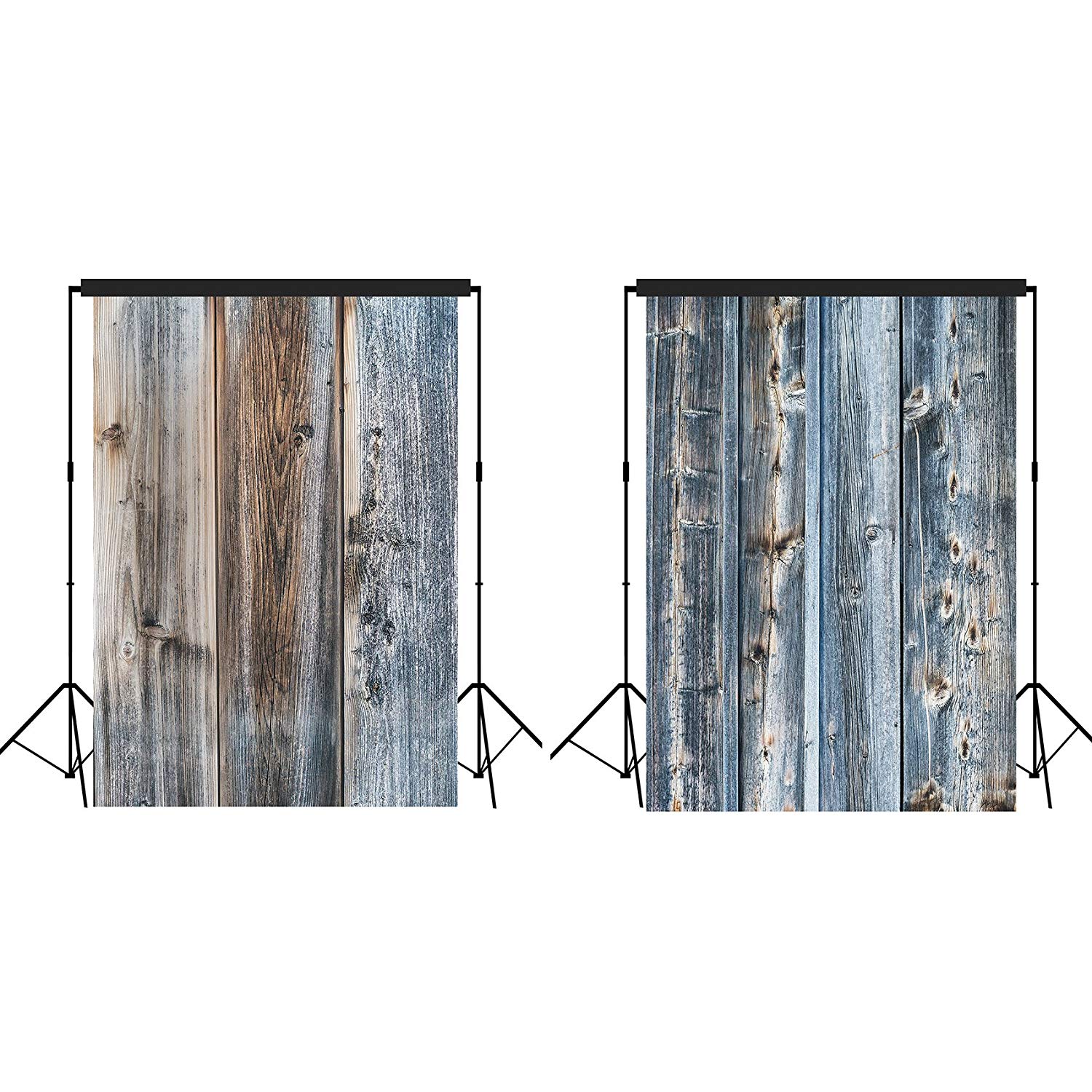 Rustic Distressed Wood Backdrop Photography Background  #1791 1792 2-pack