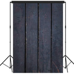 Rustic Distressed Wood Backdrop Photography Background #1787 Black