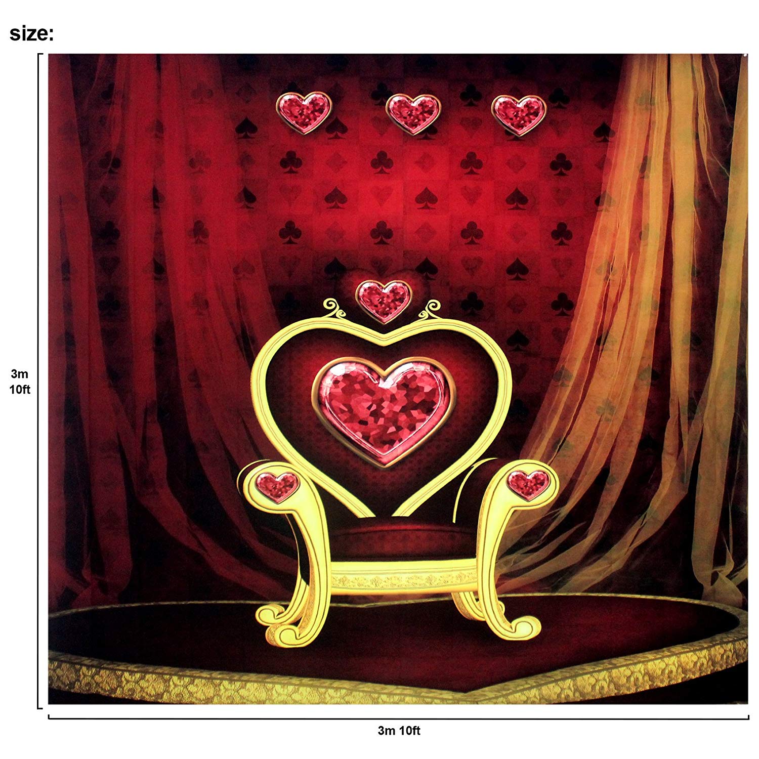 Vegas Casino Night Pokers Stage Backdrop Photography Background 10x10 feet