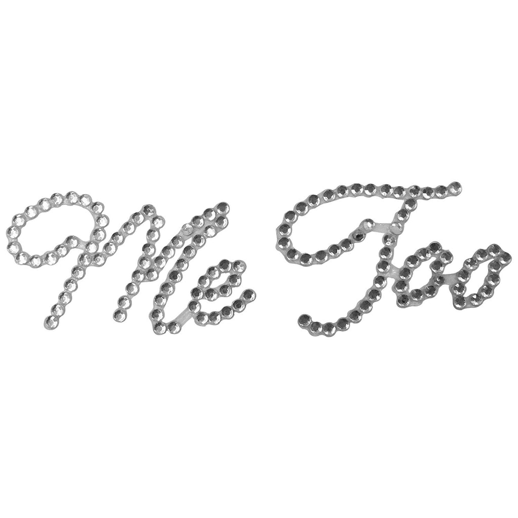 Wedding Rhinestone Shoe Decals Sticker Applique Me Too White