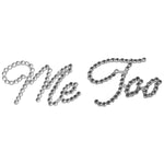 Wedding Rhinestone Shoe Decals Sticker Applique Me Too White