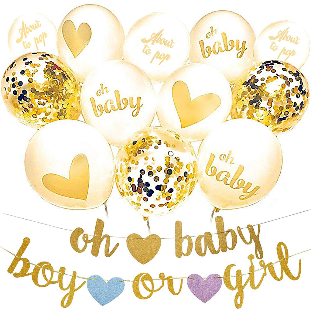 Oh Baby Balloon and Banner Set Gender Reveal Decorations