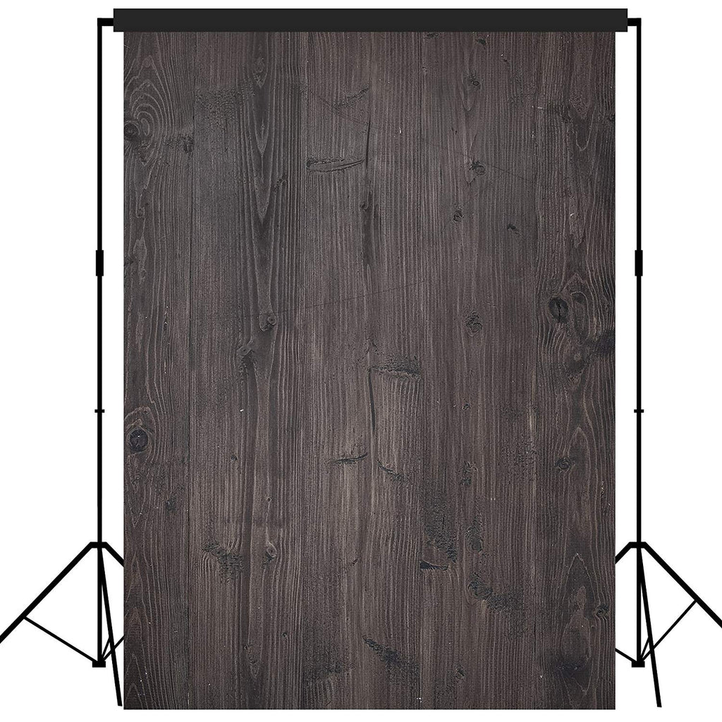 Rustic Distressed Wood Backdrop Photography Background #1780 Black