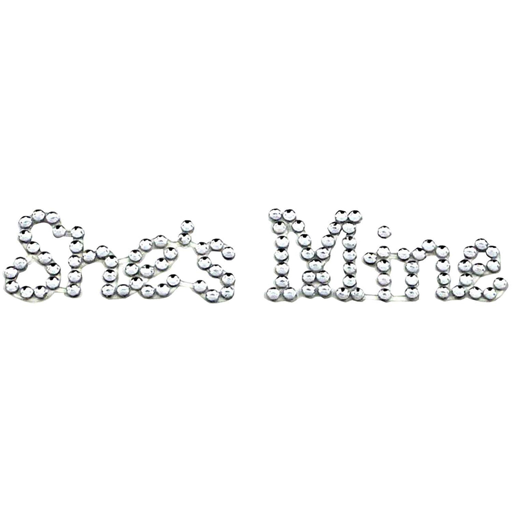 Fun Wedding Rhinestone Shoe Decals Shes Mine Sticker
