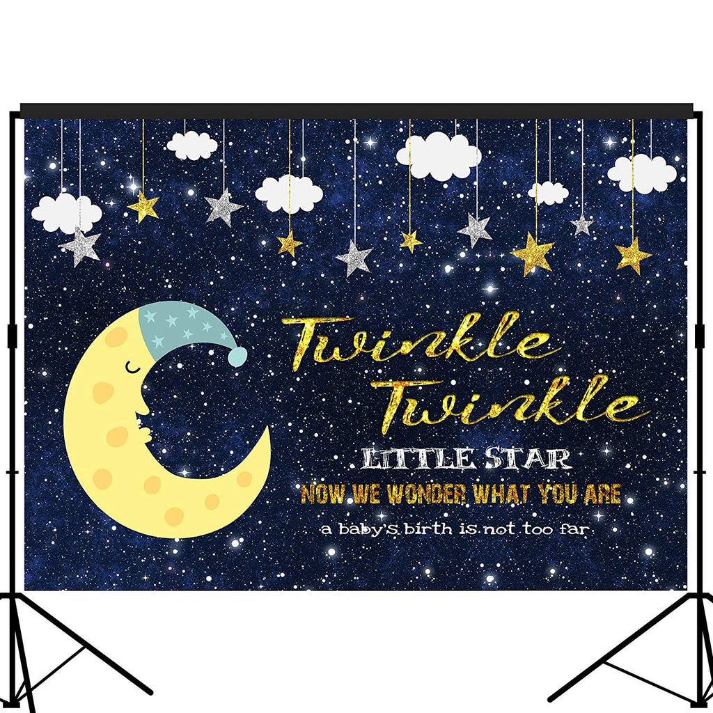 Twinkle Twinkle Little Star Baby Shower Gender Reveal Party Backdrop Decoration Dessert Table Photography Background 7x5 feet